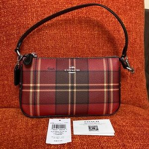 NWT COACH Nolita 19 With Tartan Plaid Print
